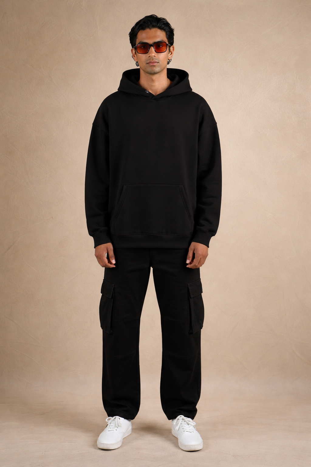 BLACK OVERSIZED HOODIE(400GSM) HEAVY GAUGE