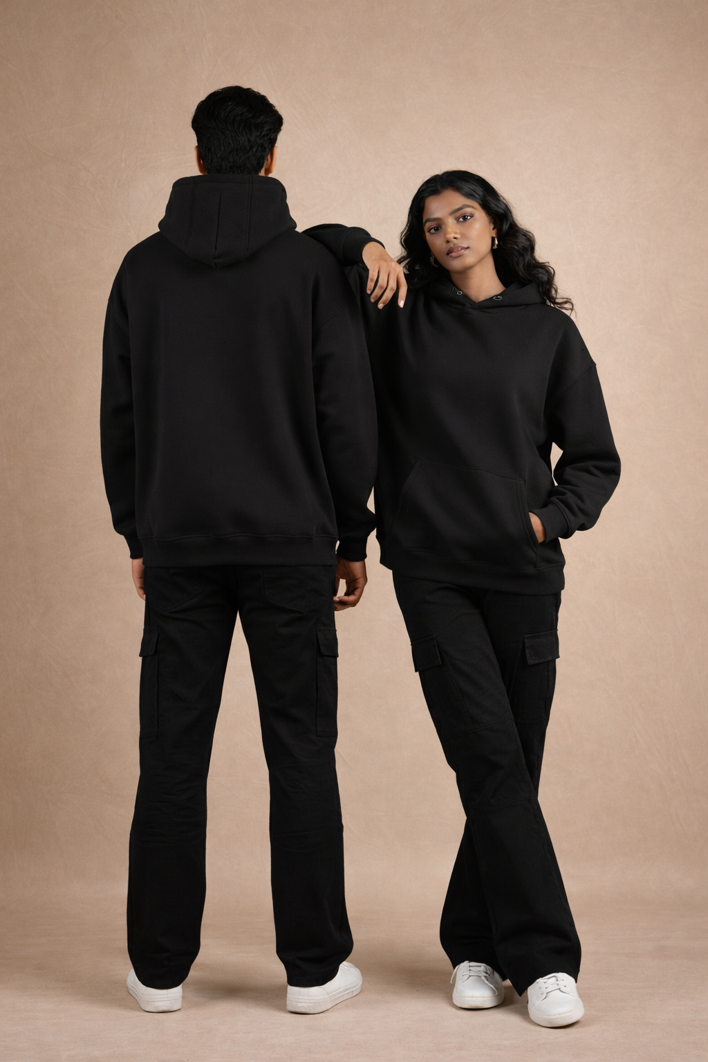 BLACK OVERSIZED HOODIE(400GSM) HEAVY GAUGE