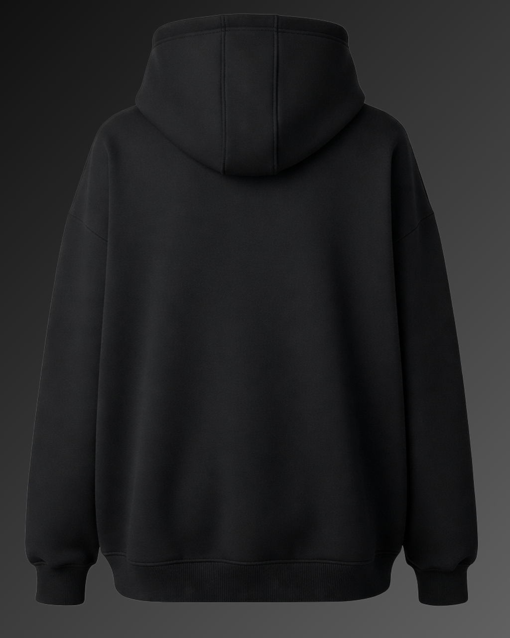 BLACK OVERSIZED HOODIE(400GSM) HEAVY GAUGE