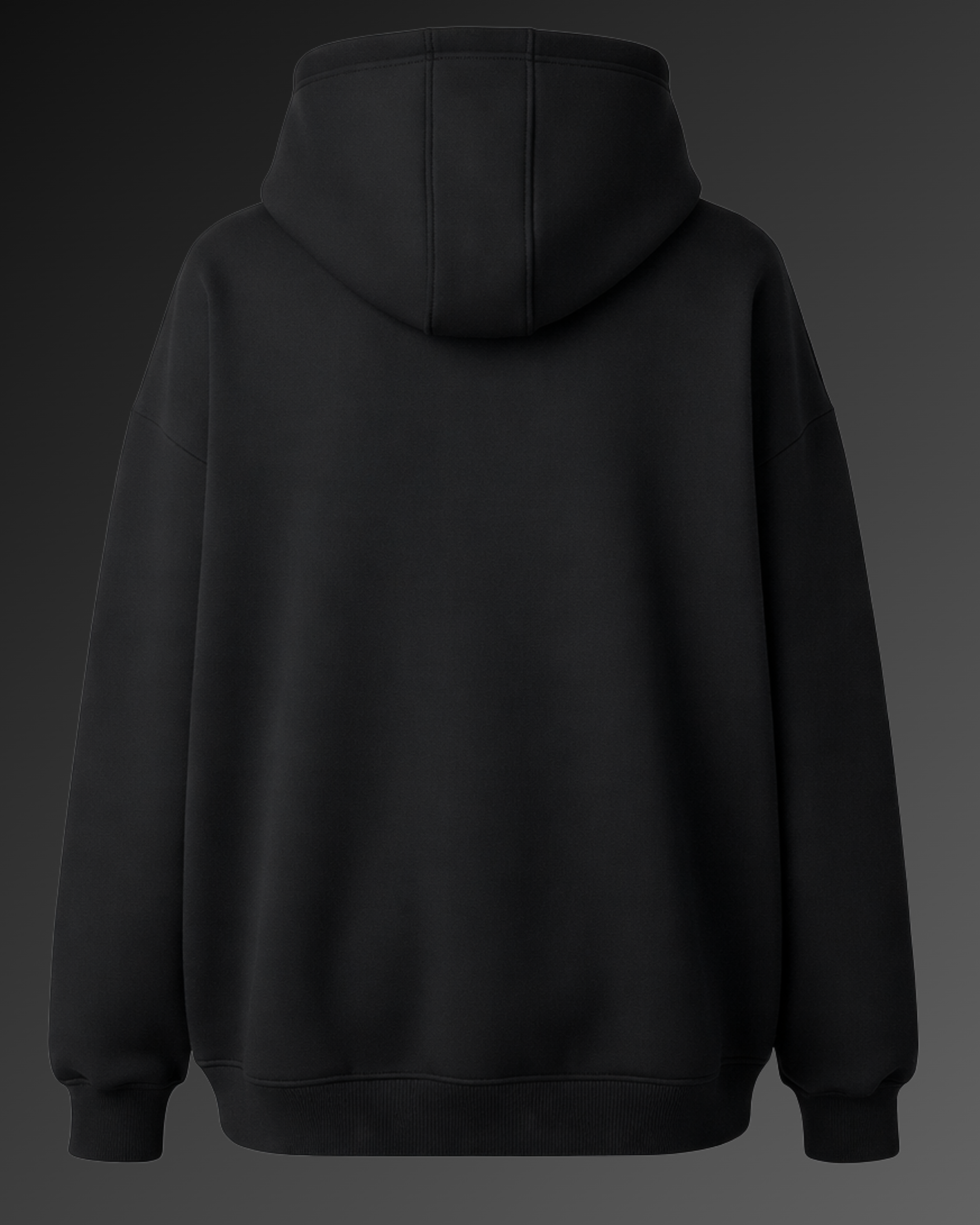 BLACK OVERSIZED HOODIE(400GSM) HEAVY GAUGE