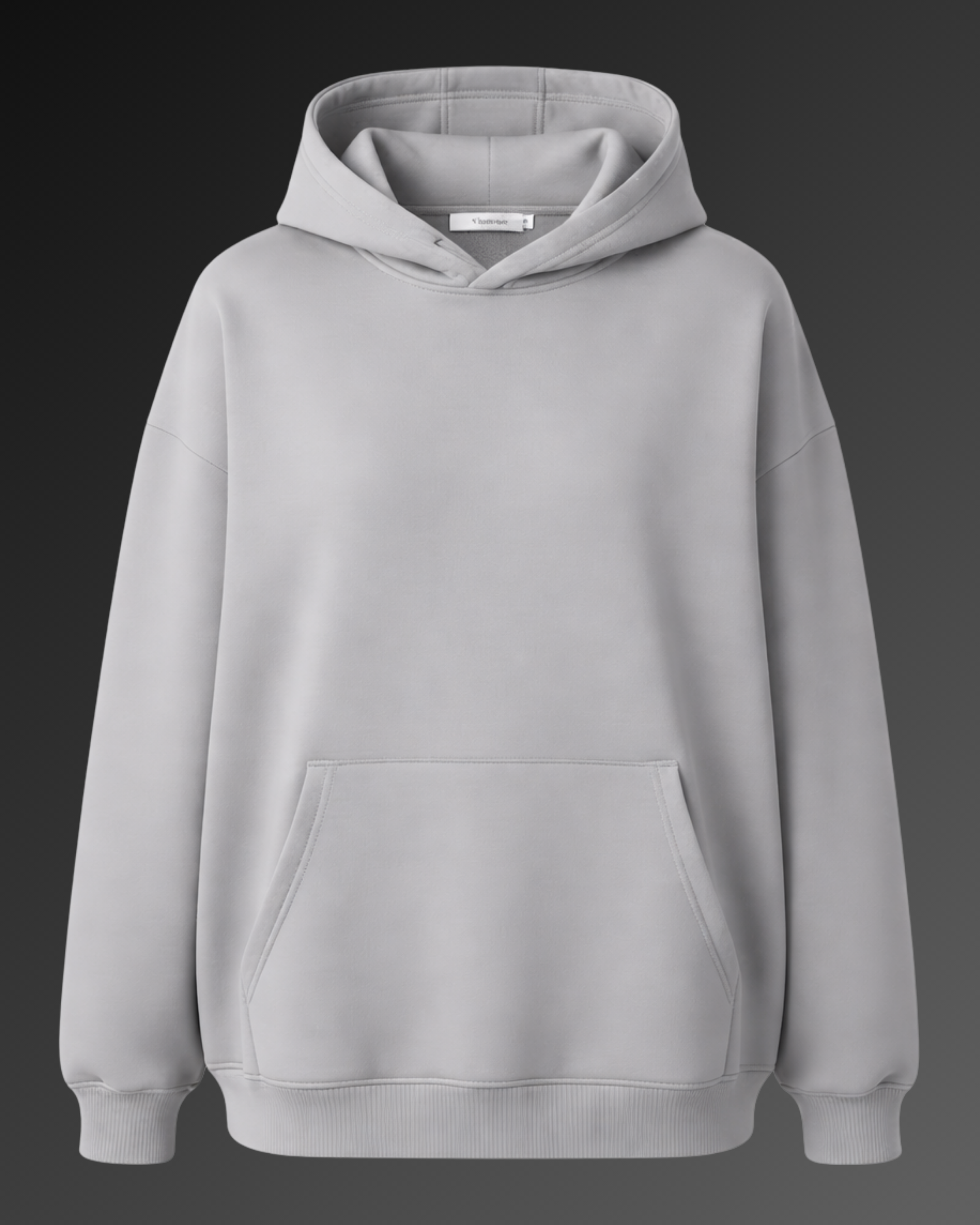 SLIVER GREY OVERSIZED HOODIE(400GSM) HEAVY GAUGE