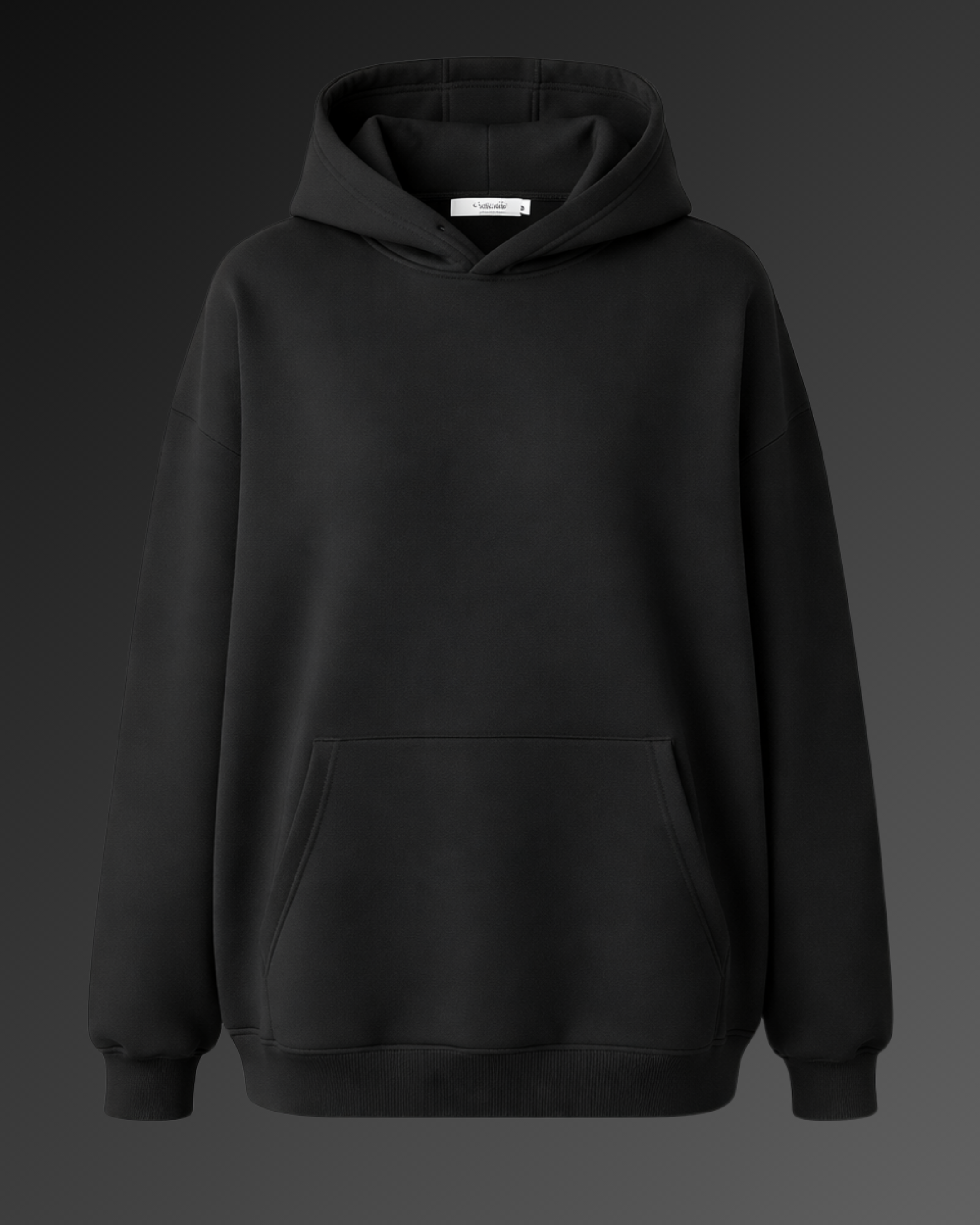 BLACK OVERSIZED HOODIE(400GSM) HEAVY GAUGE