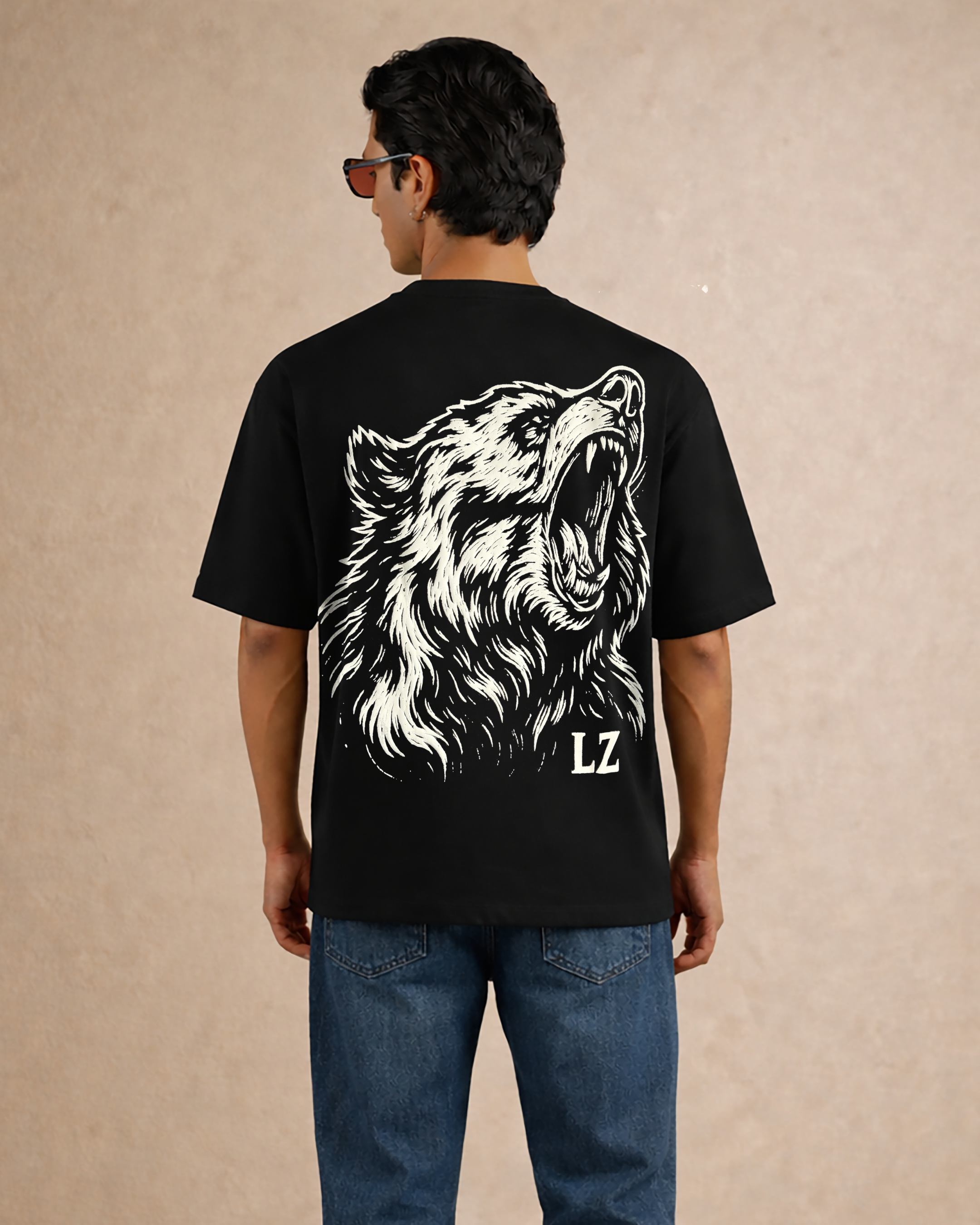ALPHA ROAR OVERSIZED TEE(BLACK COLOR)