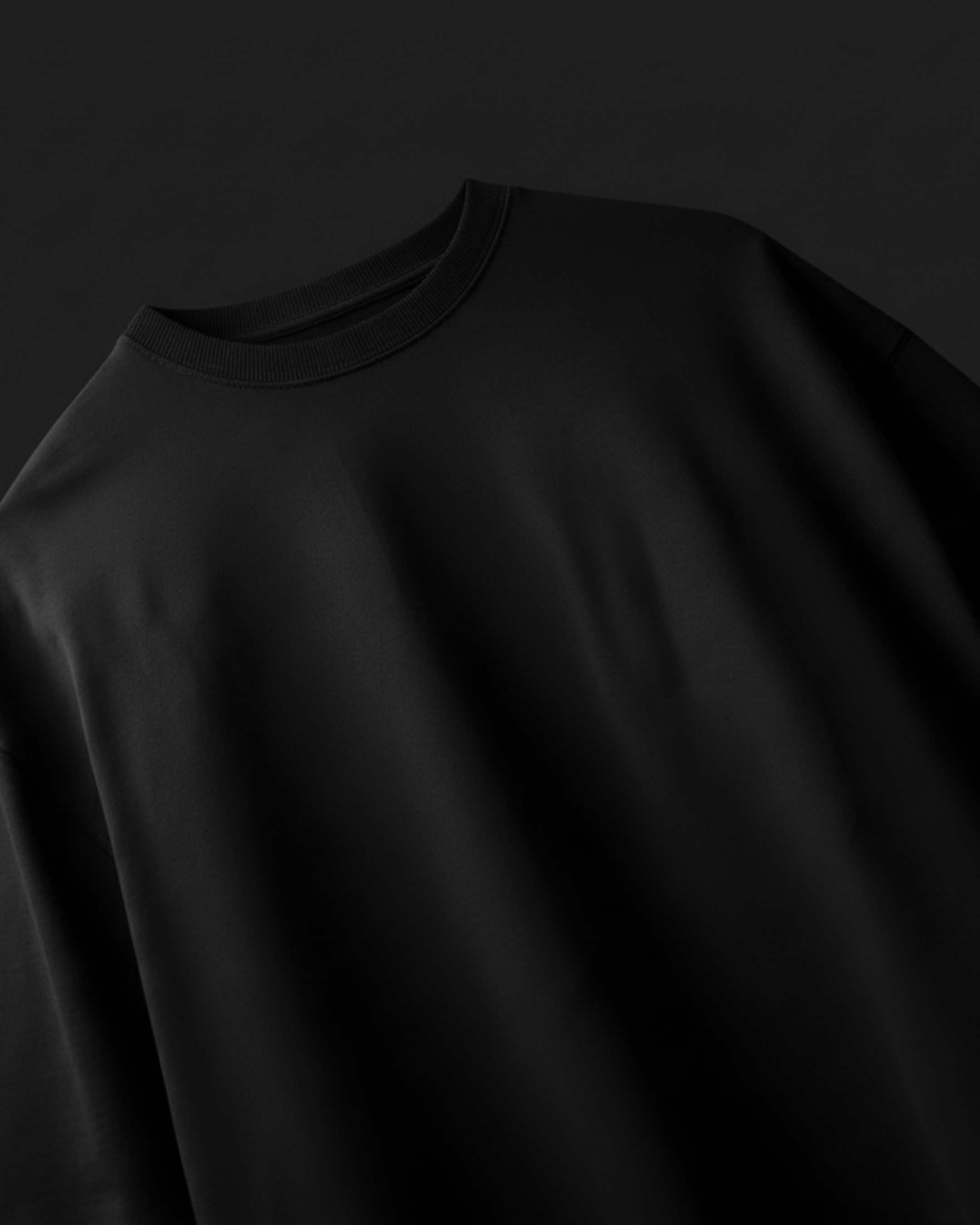 STEALTH BLACK OVERSIZED TEE(BOXY FIT)