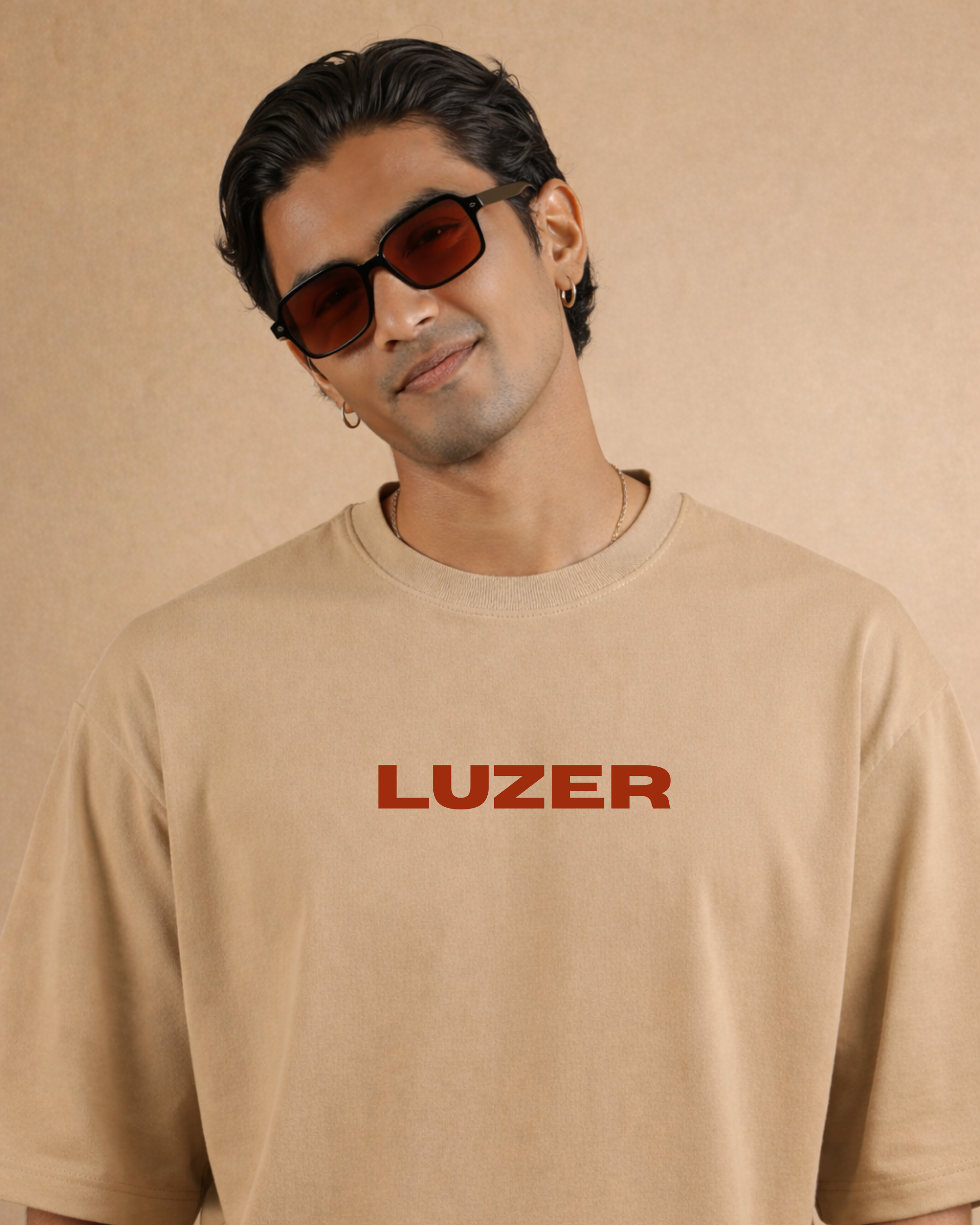 ECLIPSE FOXES OVERSIZED TEE(BEIGE COLOR)