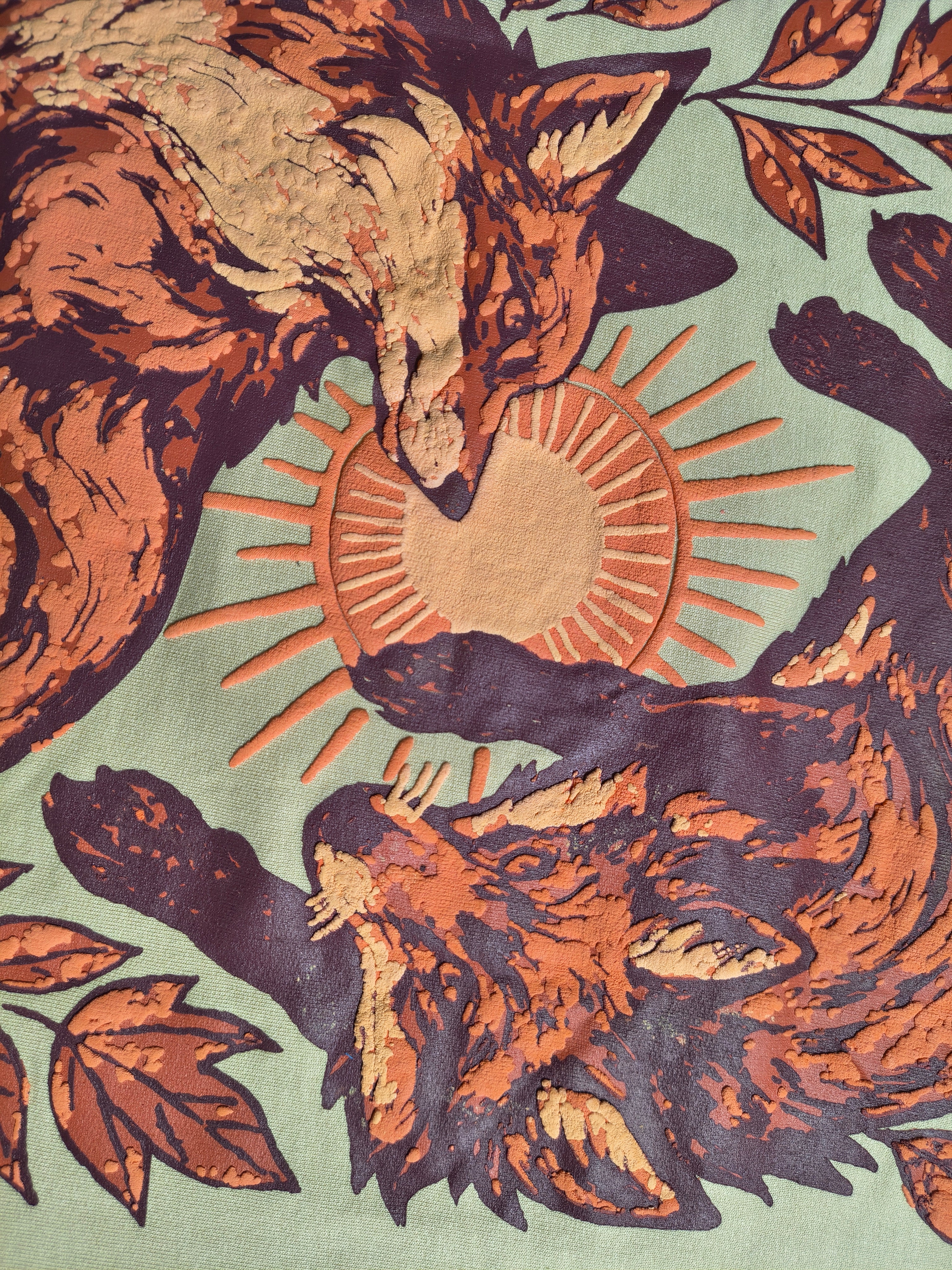 ECLIPSE FOXES OVERSIZED TEE(BEIGE COLOR)