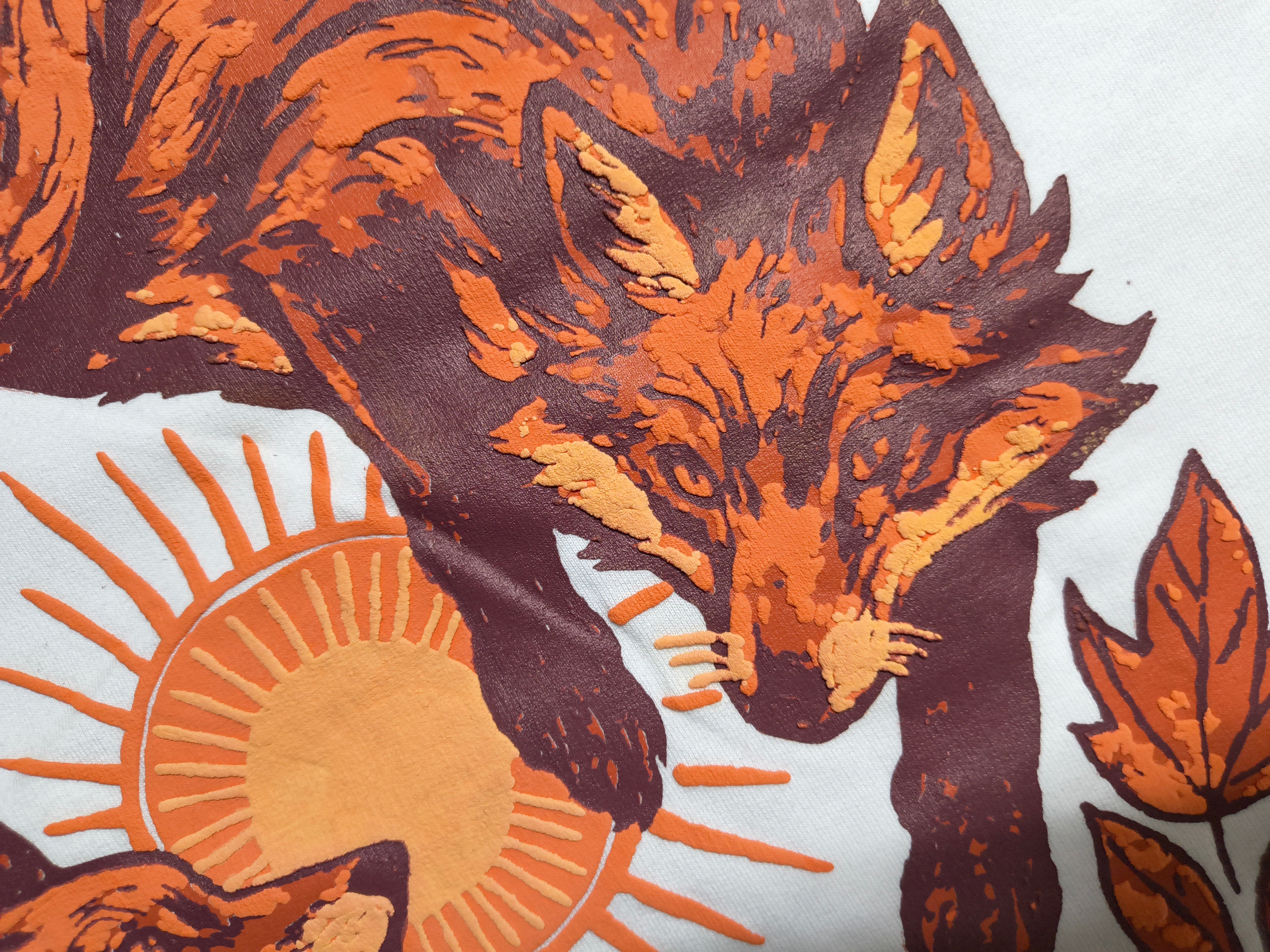 ECLIPSE FOXES OVERSIZED TEE(WHITE COLOR)