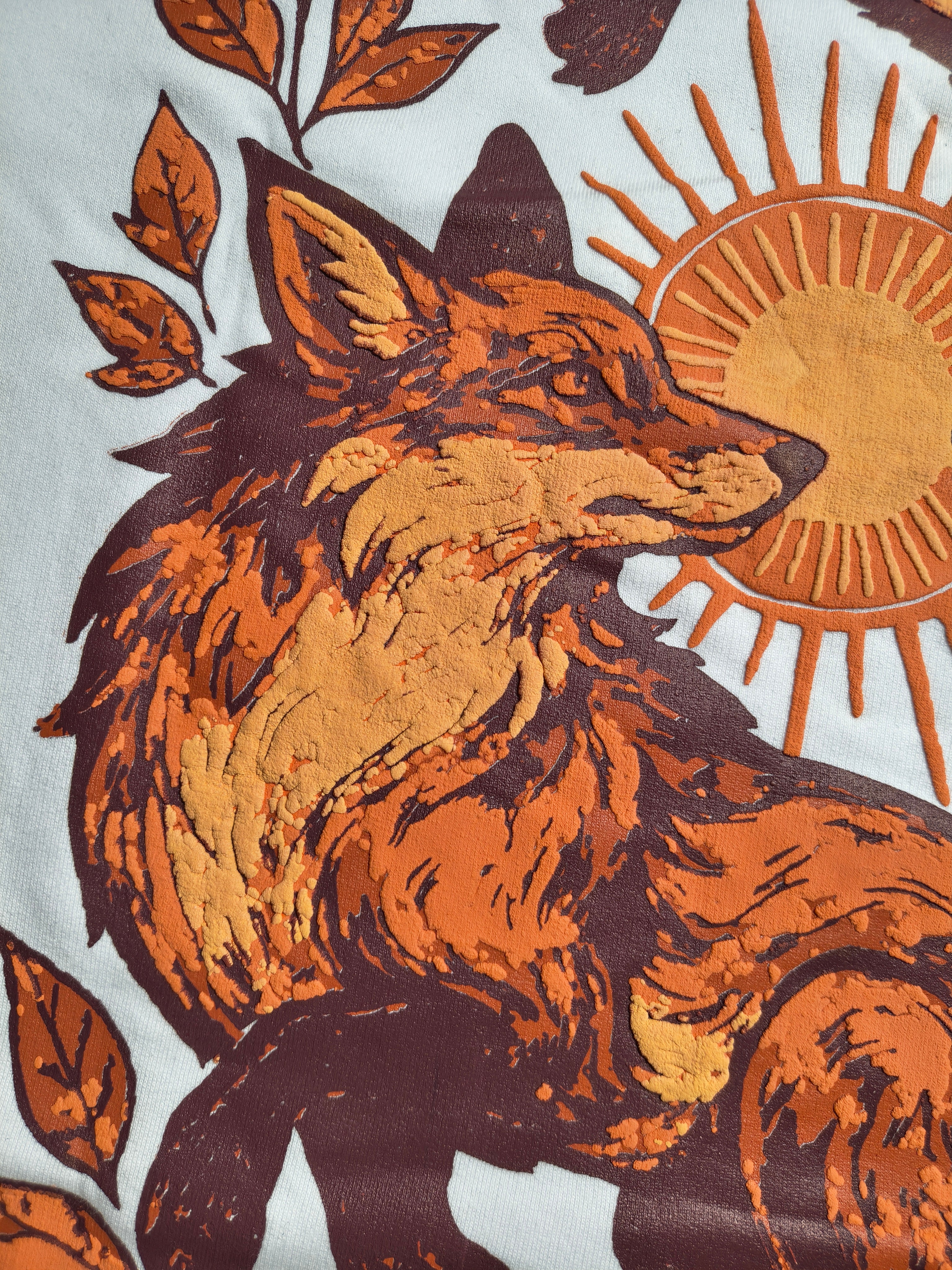 ECLIPSE FOXES OVERSIZED TEE(WHITE COLOR)